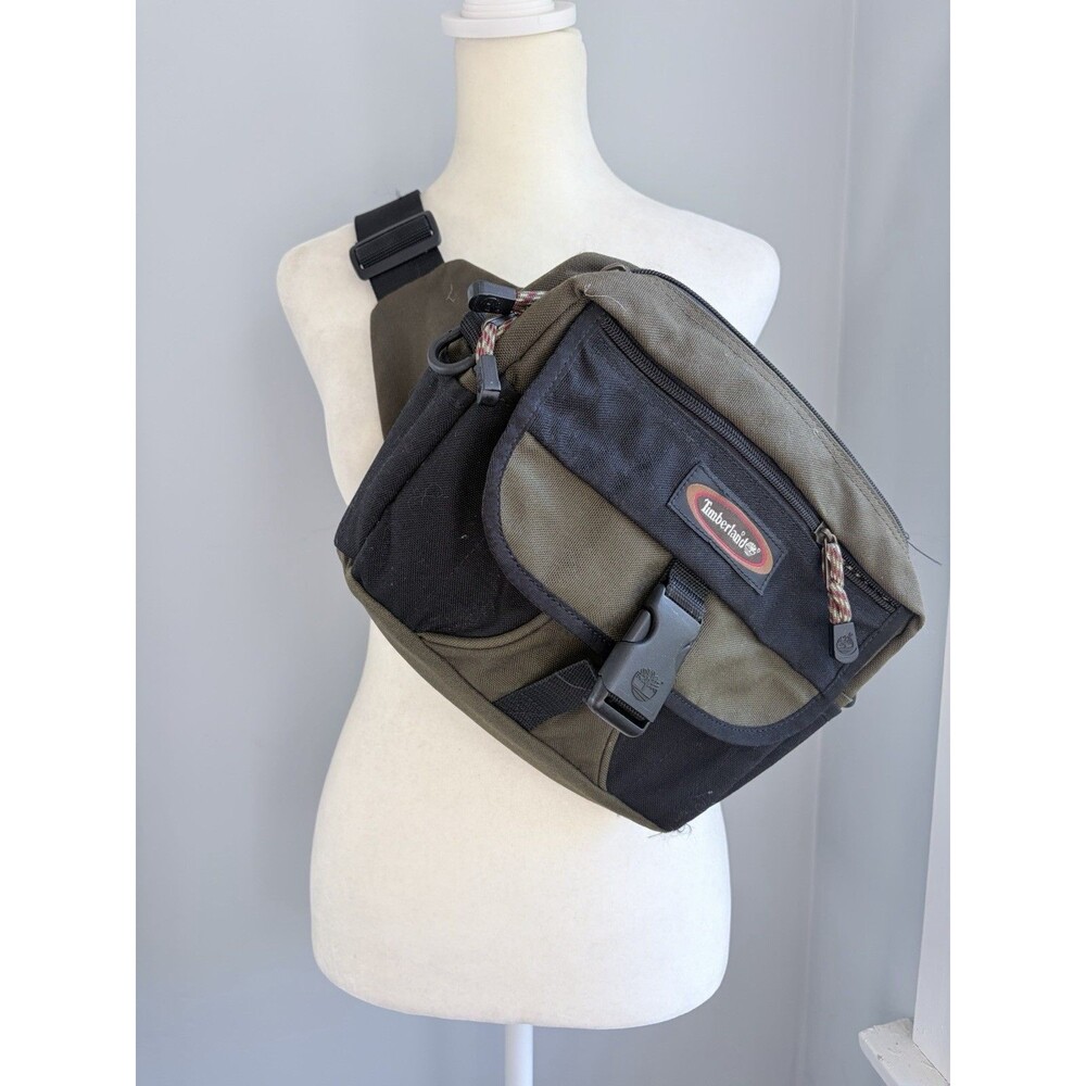 VTG Y2K Timberland Waist Pack Adjustable Hiking Outdoors Multi Compartment